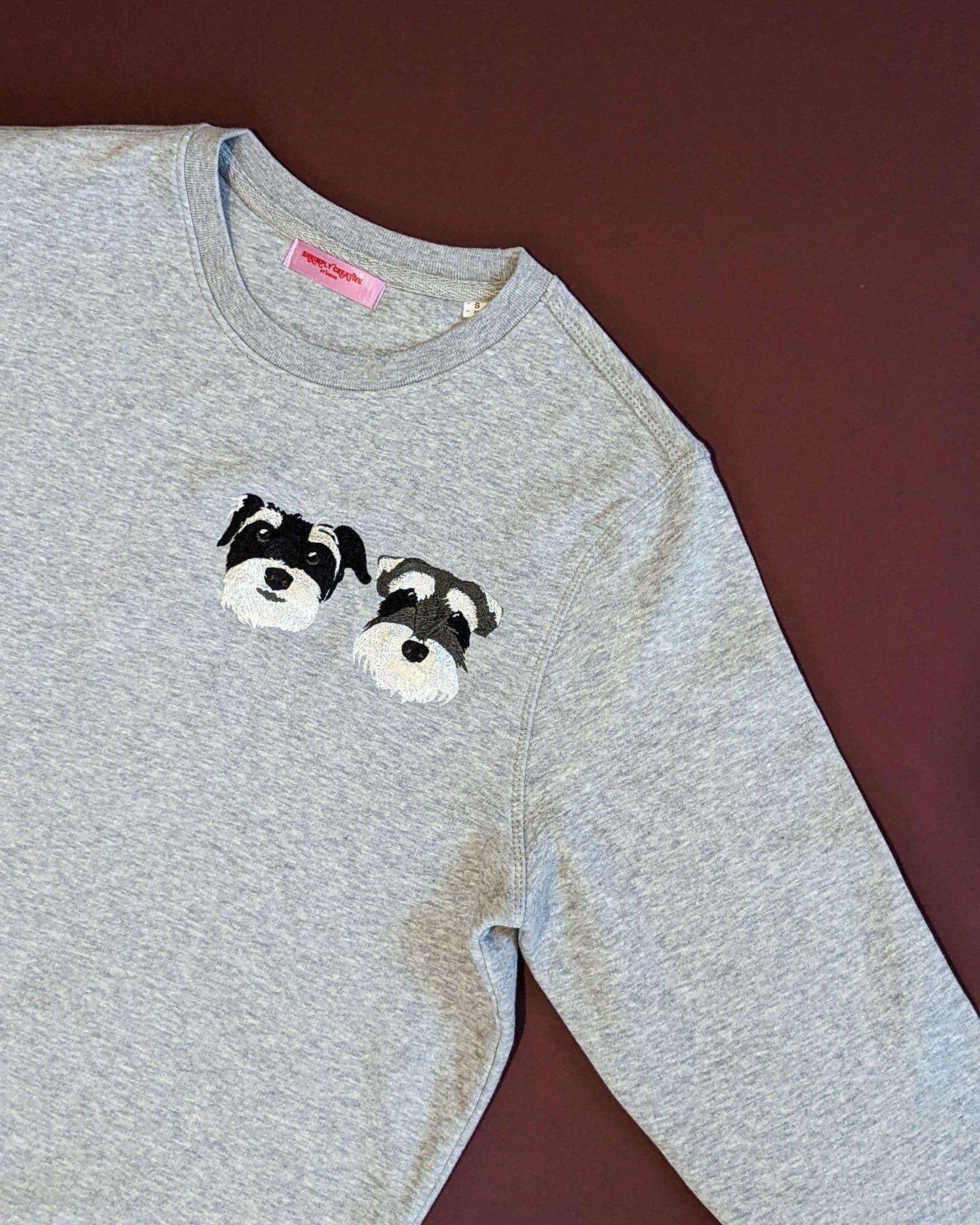 Custom Pet Portrait Embroidered Sweatshirt