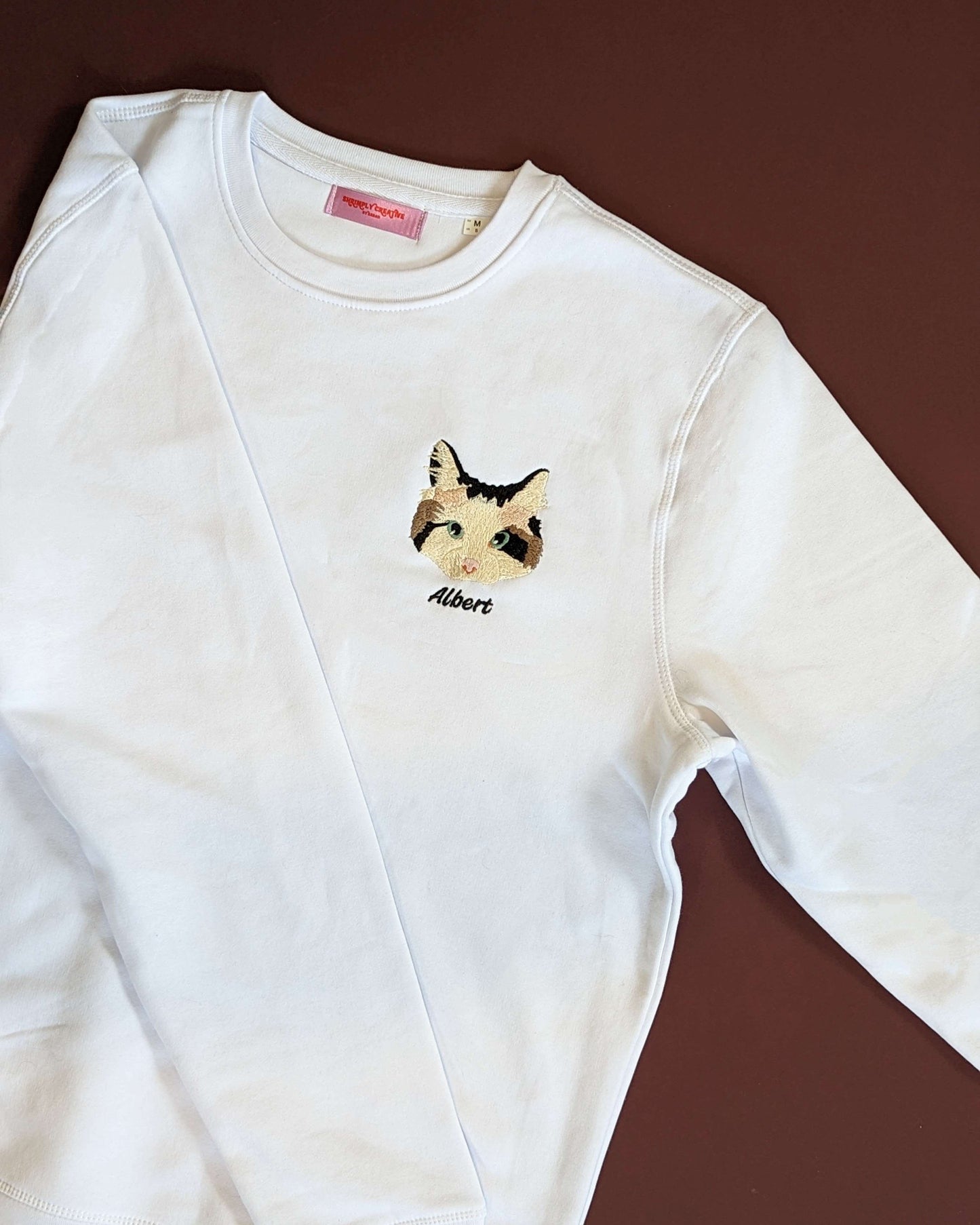 Custom Pet Portrait Embroidered Sweatshirt